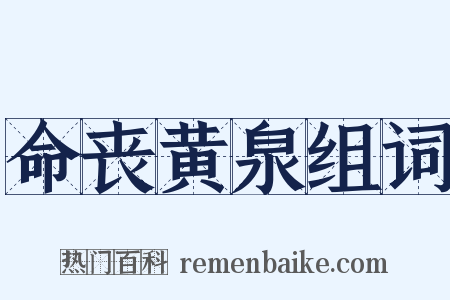 命丧黄泉组词是什么意思的图片